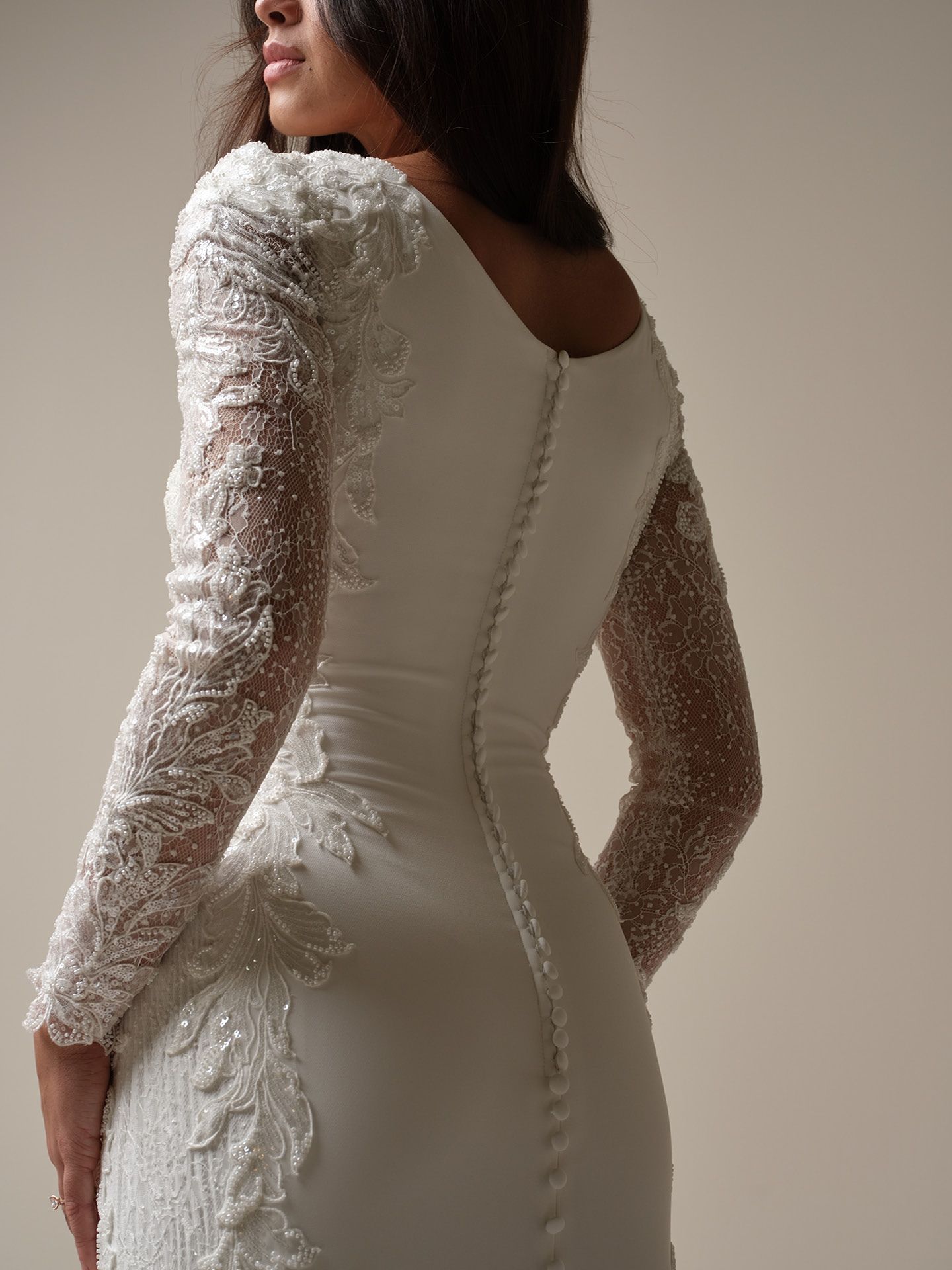 Maggie Sottero Bruidsjurken Trouwjurken Taft En Tule Navi Leigh Fit And Flare Wedding Dress 1