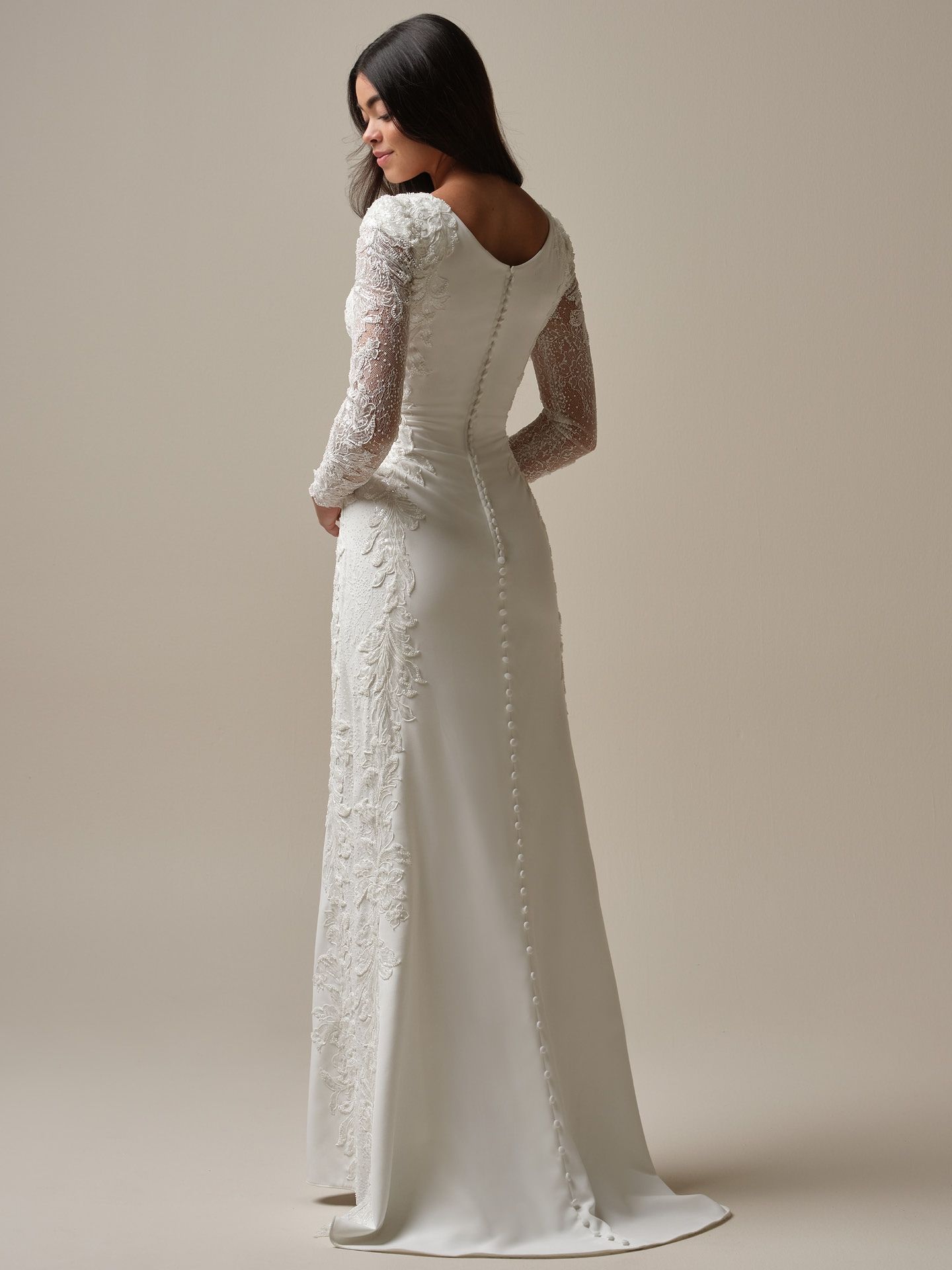 Maggie Sottero Bruidsjurken Trouwjurken Taft En Tule Navi Leigh Fit And Flare Wedding Dress 2