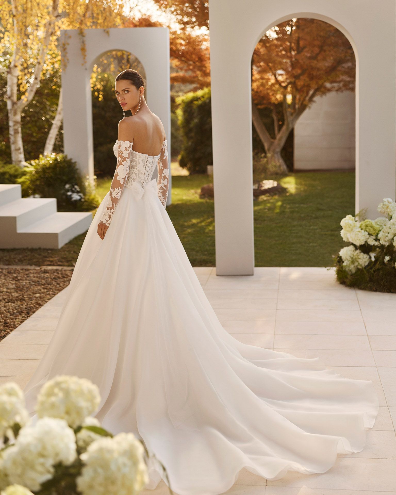 Taft En Tule Noble Rosa Clará Rosa Clará Platinum Bruidsjurk Trouwjurk Prinsessenjurk Ballgown Spaghettibandjes Romantisch Luxe Klassiek Statement 3