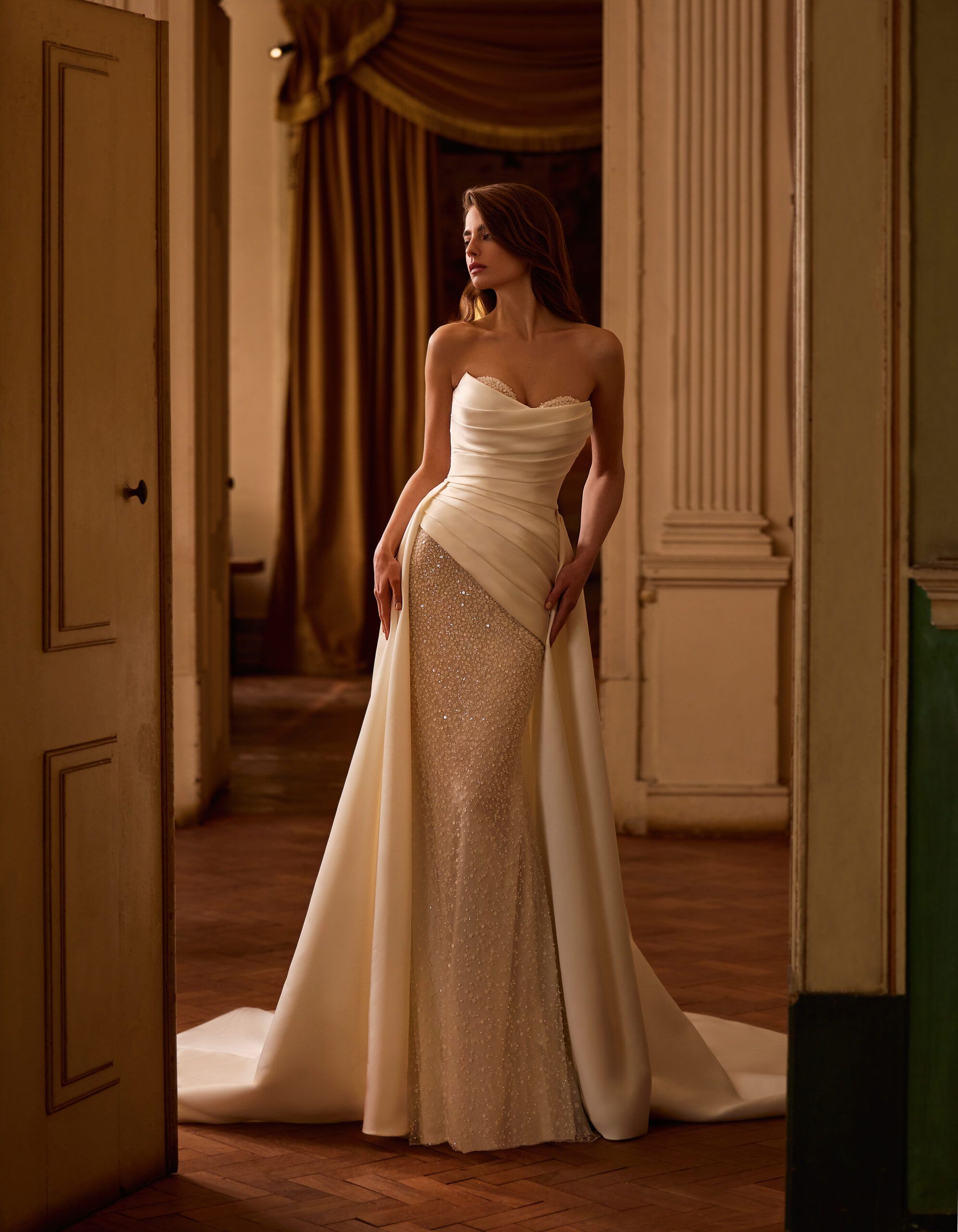 Taft En Tule Candice Alberto Palatchi Bruidsjurk Trouwjurk Romantisch Luxe Klassiek Statement Wedding Dress (2)