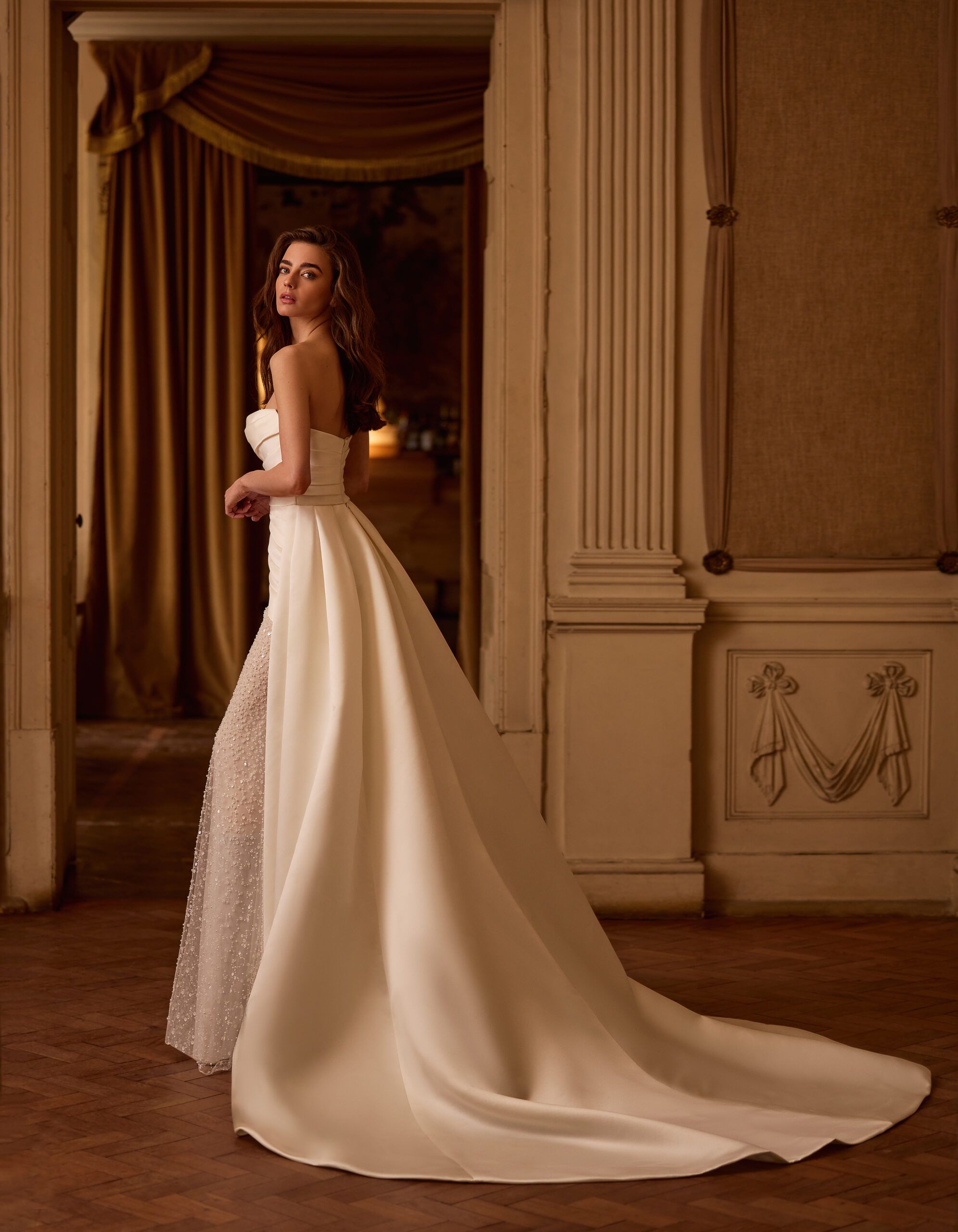Taft En Tule Candice Alberto Palatchi Bruidsjurk Trouwjurk Romantisch Luxe Klassiek Statement Wedding Dress (3)