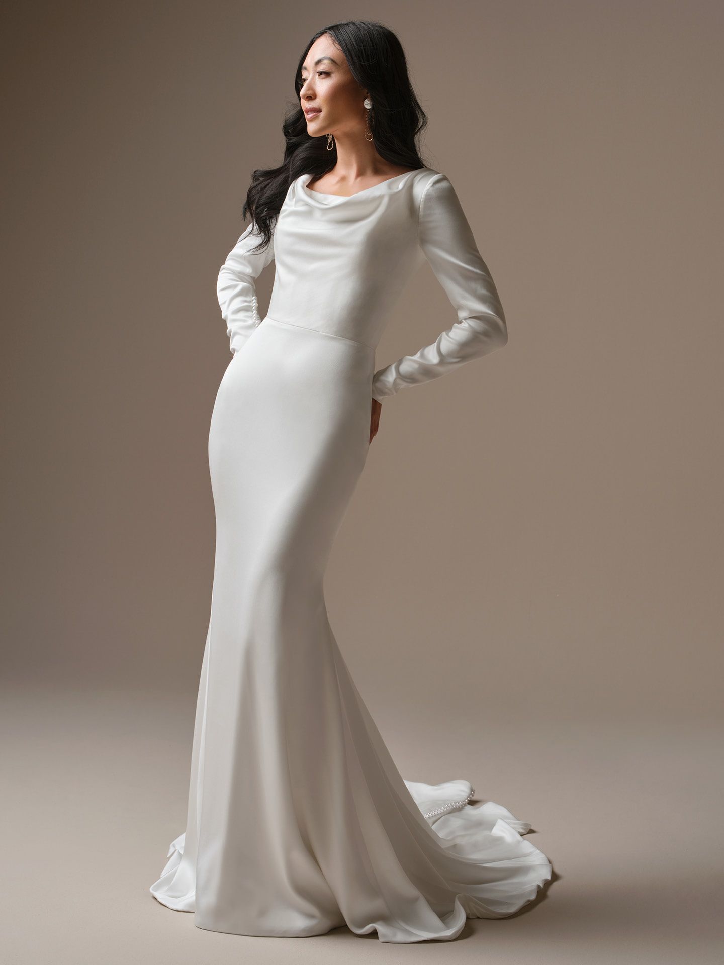 Maggie Sottero Melinda Taft En Tule Trouwjurken Modest Bruidsjurken 1 (2)