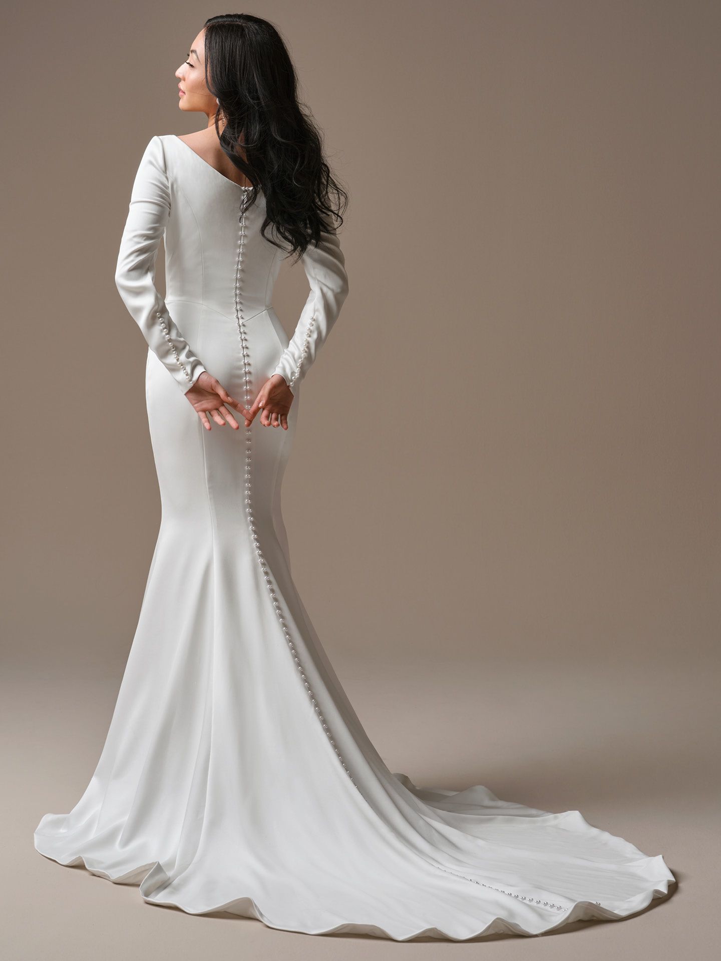 Maggie Sottero Melinda Taft En Tule Trouwjurken Modest Bruidsjurken 1 (4)
