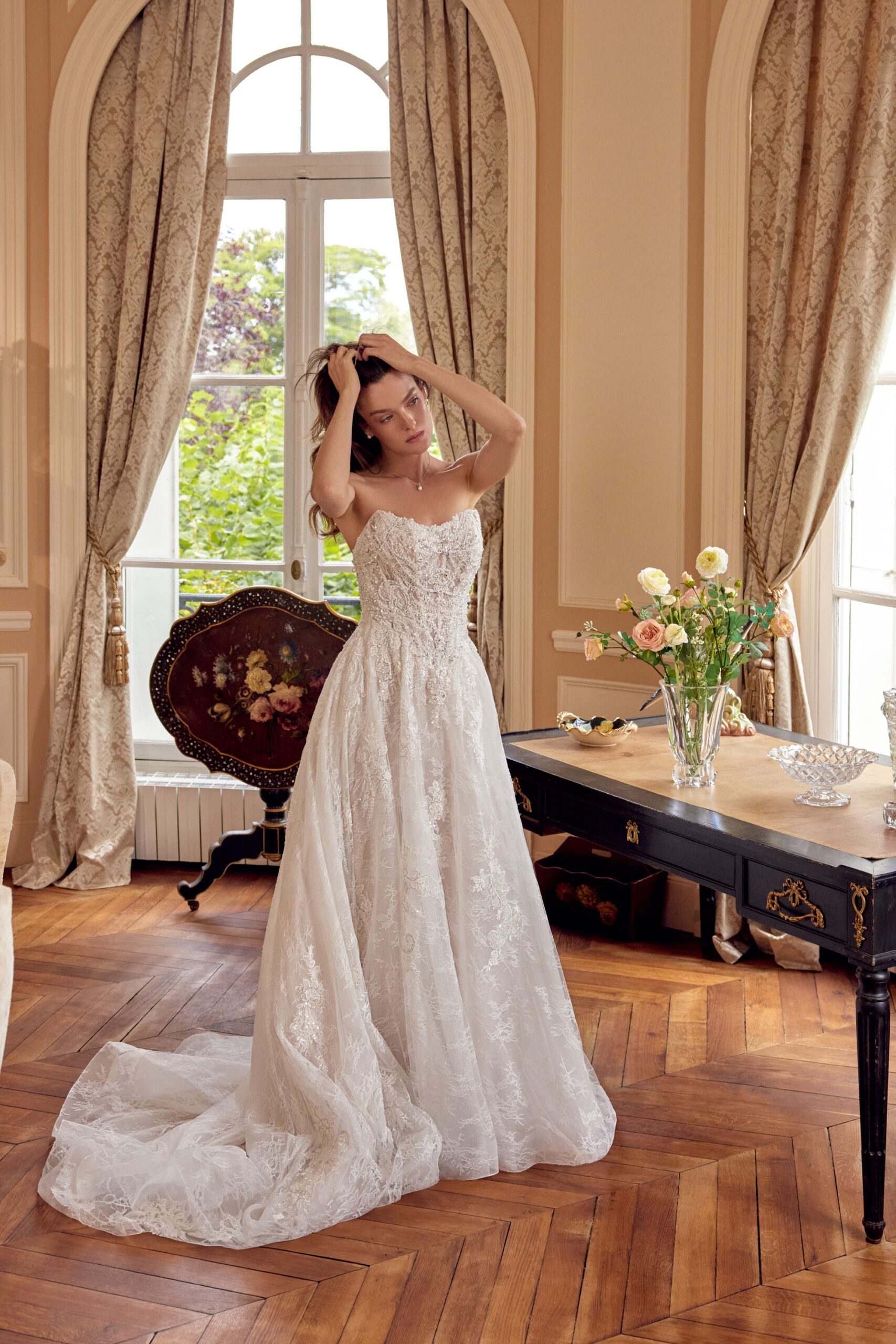 Taft En Tule 88257 Justin Alexander Bruidsjurken Trouwjurken A Lijn Beautiful Romantic Strapless (2)